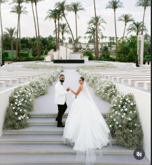 حفل زفاف امينة خليل في اليونان