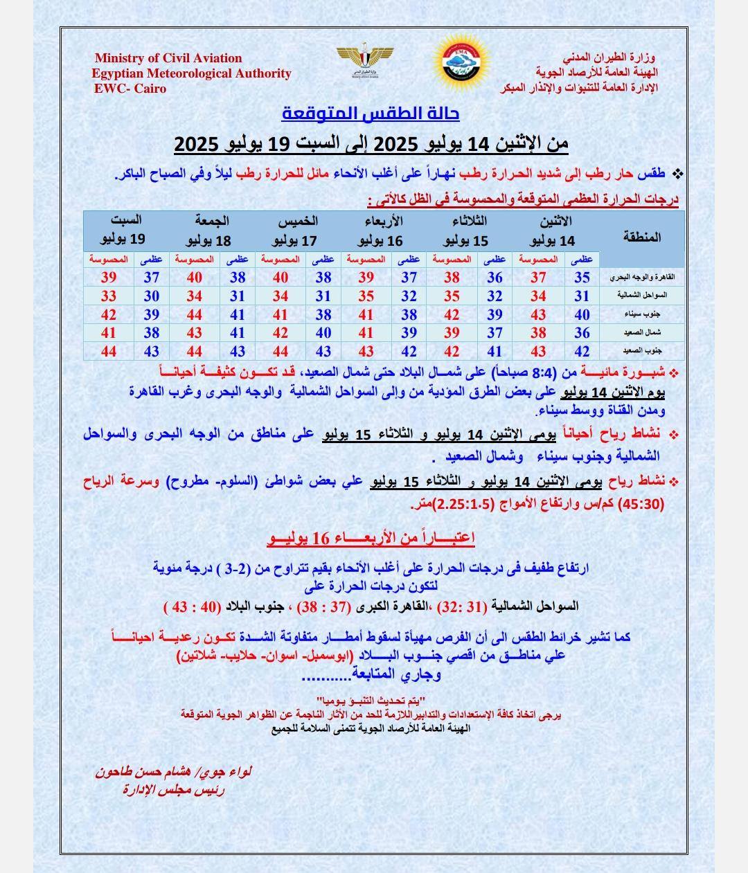 حالة الطقس غدا