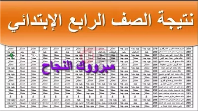 رابط الاستعلام عن نتيجه الصف الرابع الابتدائي الترم الثاني في جميع المحافظات