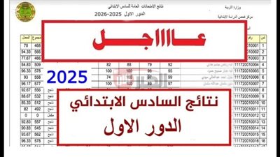 موعد نتائج السادس الابتدائي بالعراق 2025 الدور الاول وخطوات الاستعلام عن النتائج