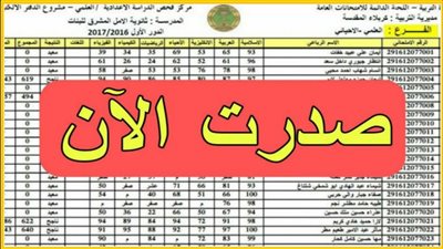 نتائج السادس الابتدائي 2025 في كركوك تظهر رسمياً عبر موقع نتائجنا