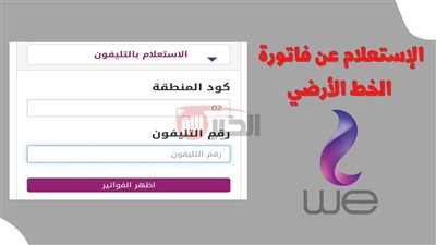 الاستعلام عن فاتورة التليفون الأرضي لشهر مايو 2025 بالرقم القومي عبر billing.te.eg