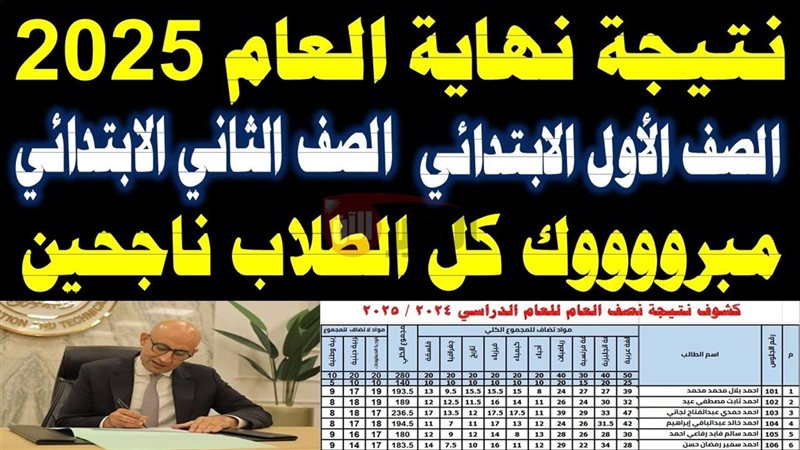 نتيجه الصف الثاني