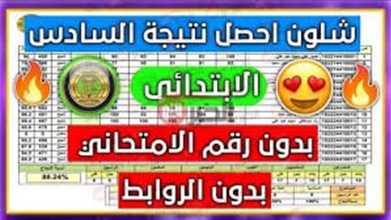 رابط نتائج الصف السادس
