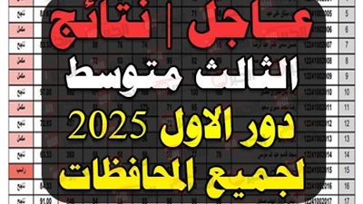 رابط نتائج الثالث متوسط 2025 الدور الاول في مختلف المحافظات العراقية