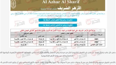 رابط تقديم الأزهر رياض الأطفال 2025 والشروط  والأوراق المطلوبة