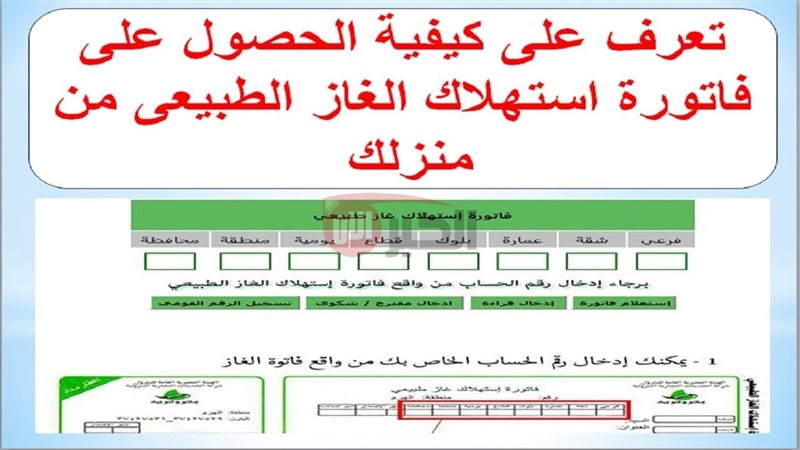 استعلام فاتورة الغاز