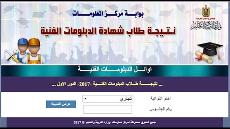 نتيجة الدبلومات الفنية