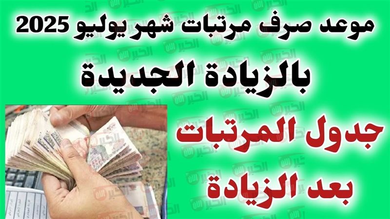 موعد صرف مرتبات شهر