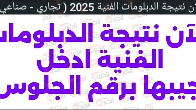 نتيجة الدبلومات الفنية