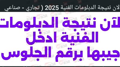 رسميًا اعتماد نتيجة الدبلومات الفنية 2025 بنسبة نجاح 70.47% جميع التخصصات